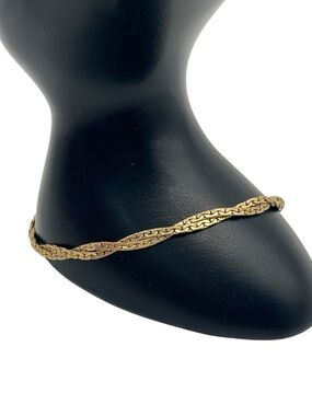 14k gold filled twisted chain bracelet vintage